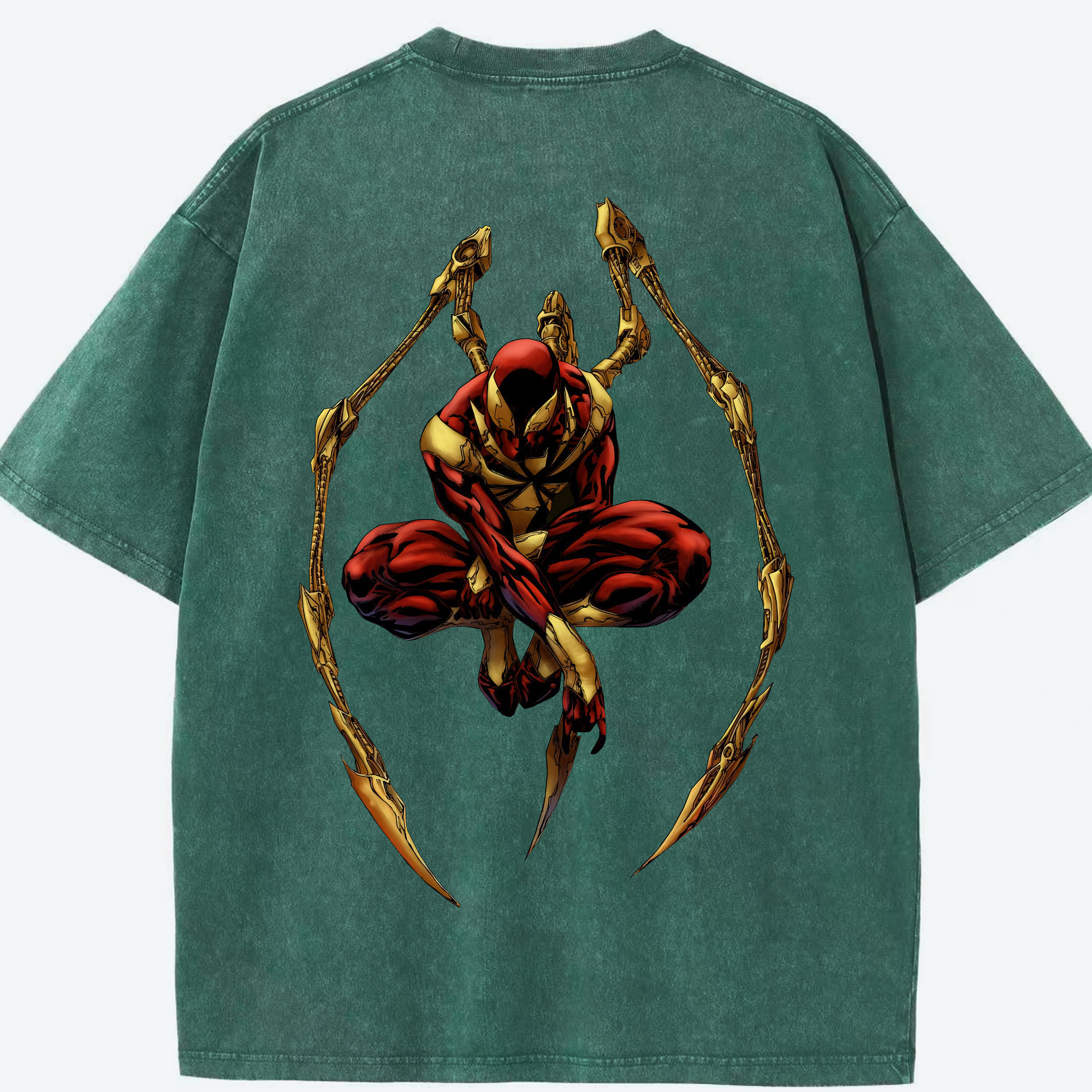 （画像用） Spider Man スパイダーマン 綿100% ヴィンテージ風 半袖Tシャツ（背面プリント）